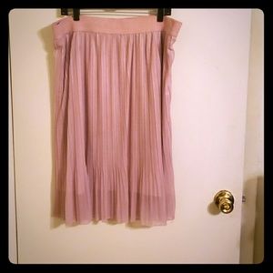 Sheer, Pink Blush Accordion skirt